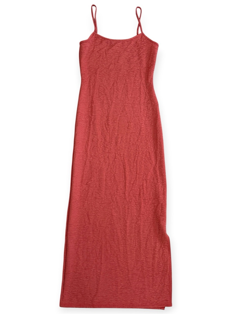Womens See You Monday Textured Maxi Dress Size Small Melon Mauve